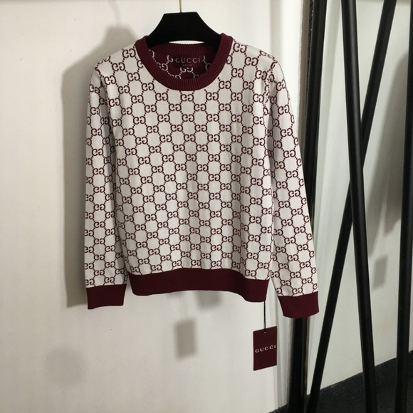 Gucci GG monogram long-sleeved knitted sweater - Picture 1 of 9